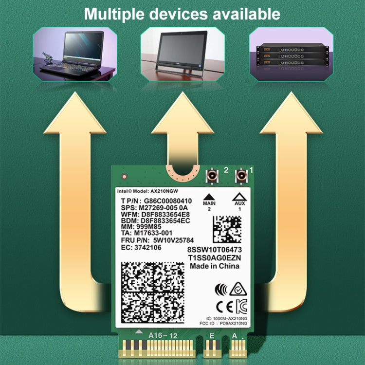 COMFAST AX210 vPro-M 5374Mbps Bluetooth 5.2 Tri-band Wireless Network Card COMFAST AX210 vPro-M 5374Mbps Bluetooth 5.2 Tri-band Wireless Network Card